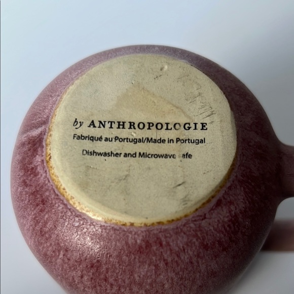 Anthropology Rustic Pink Ceramic Mug - Picture 7 of 8